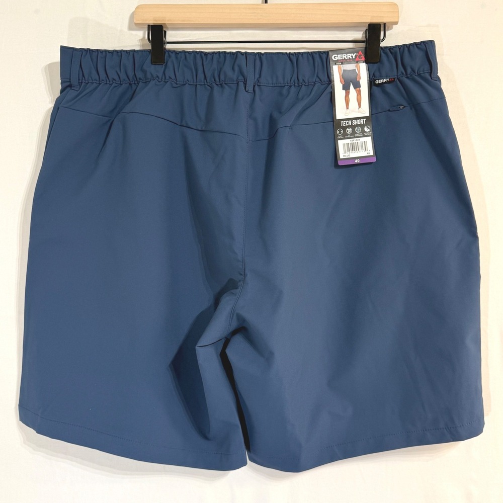 Gerry Tech Shorts Mens 40 Blue 2-Way Stretch UV Protection Hiking Casual NEW - Picture 3 of 10